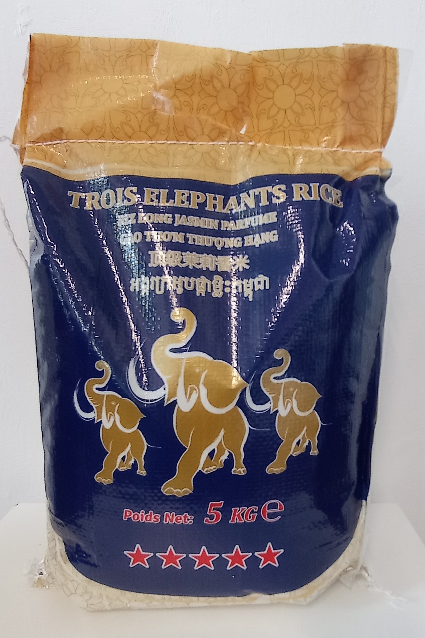 RIZ LONG TROIS ELEPANTS JASMIN PARFUME RICE 5Kg