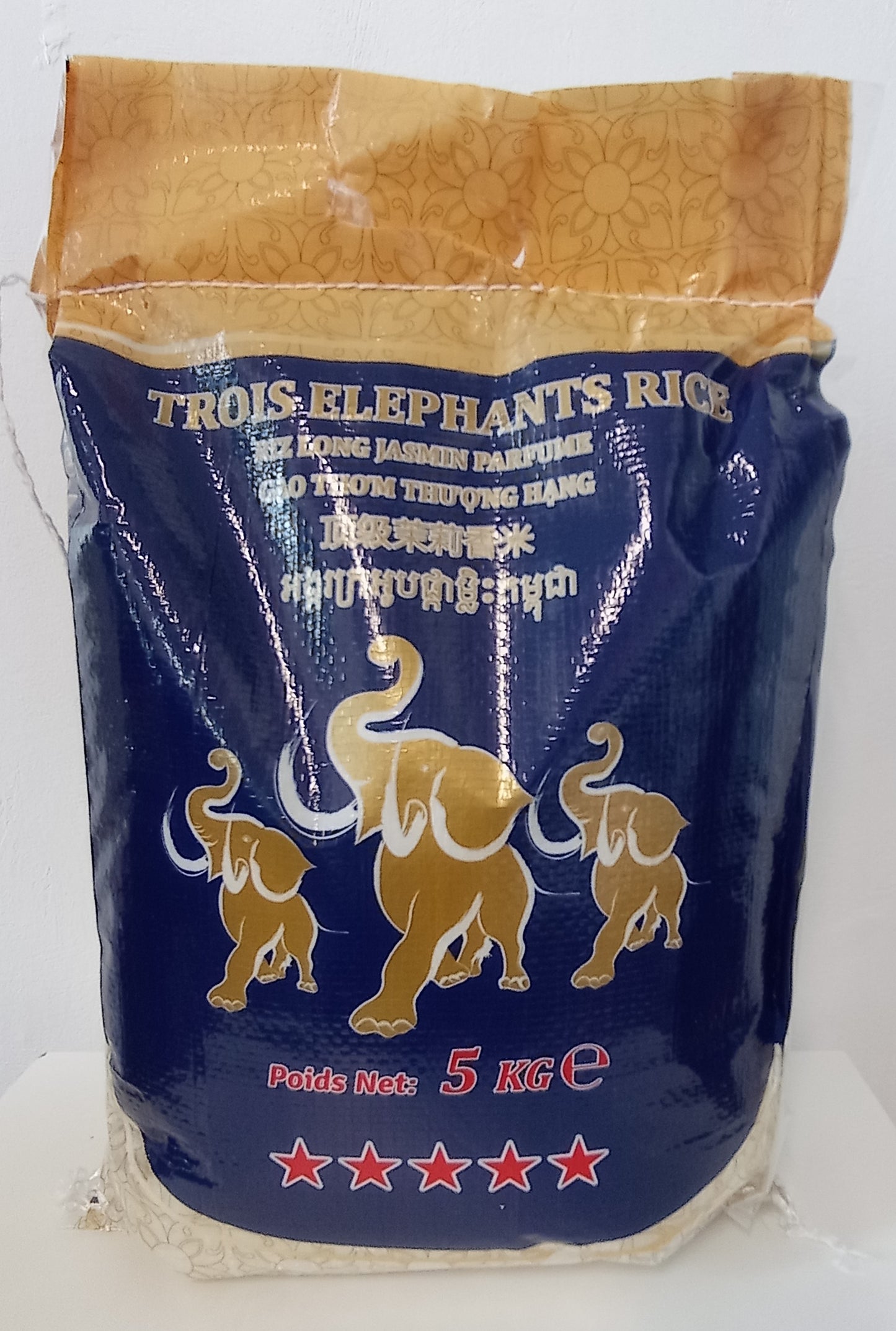 RIZ LONG TROIS ELEPANTS JASMIN PARFUME RICE 5Kg