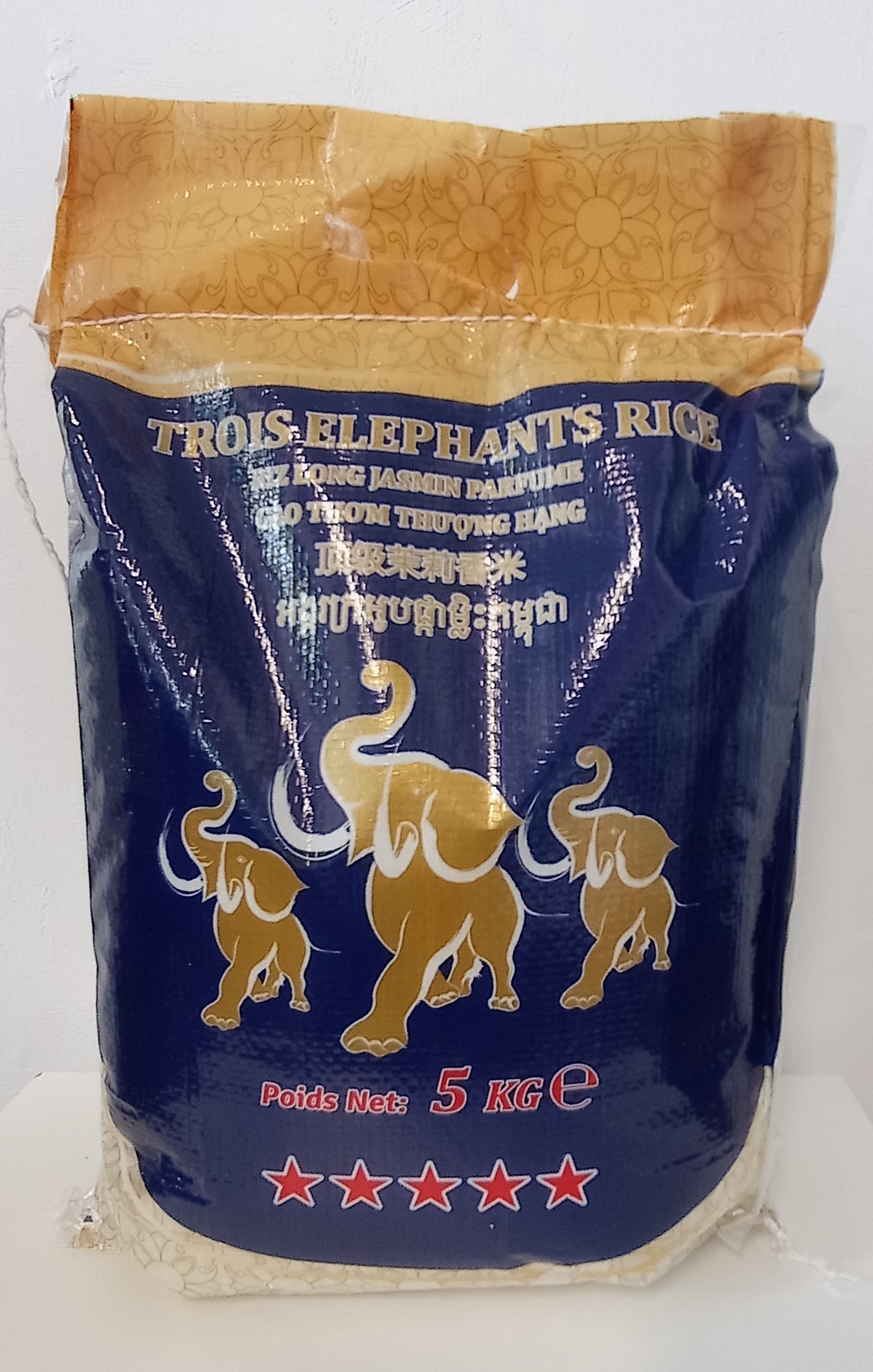 RIZ LONG TROIS ELEPANTS JASMIN PARFUME RICE 5Kg