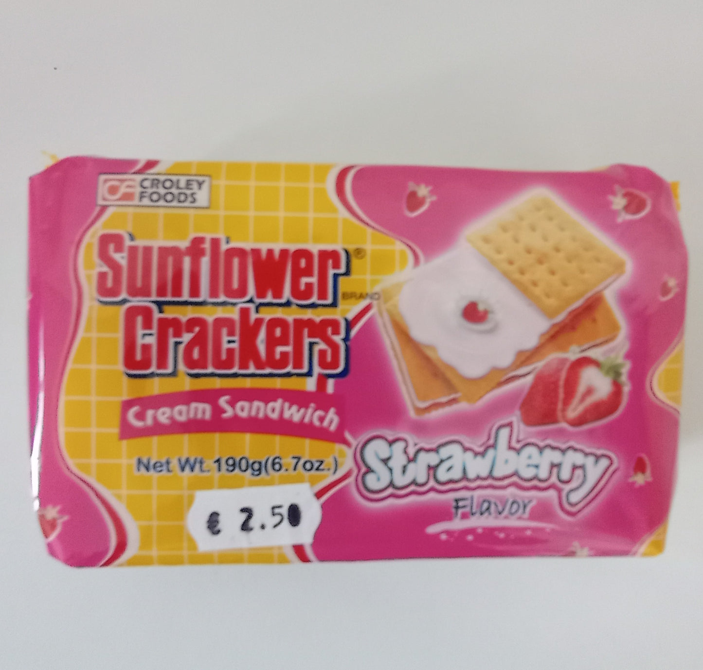 SUNFLOWER CRACKERS CREAM SANDWICH 190g