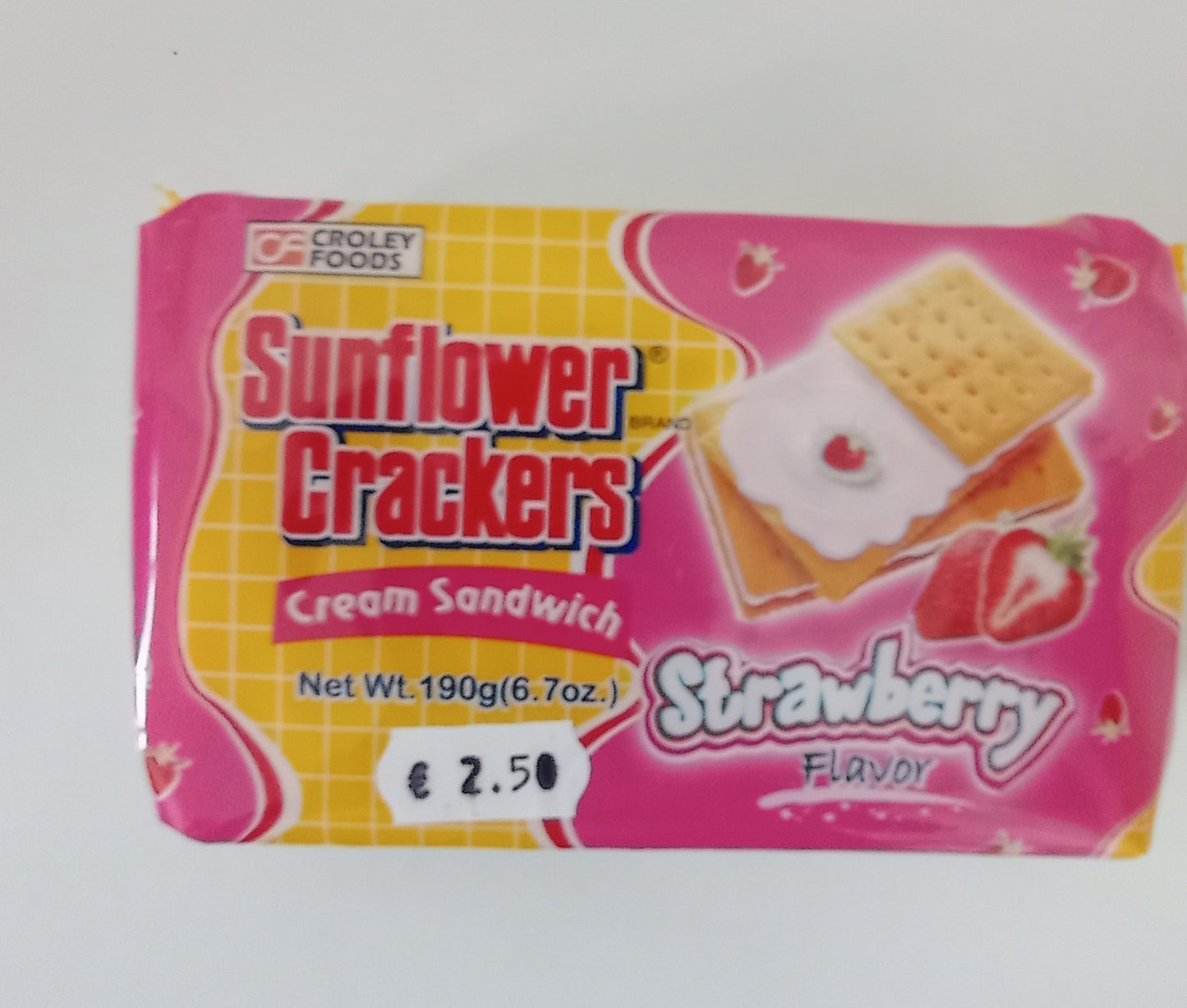 SUNFLOWER CRACKERS CREAM SANDWICH 190g