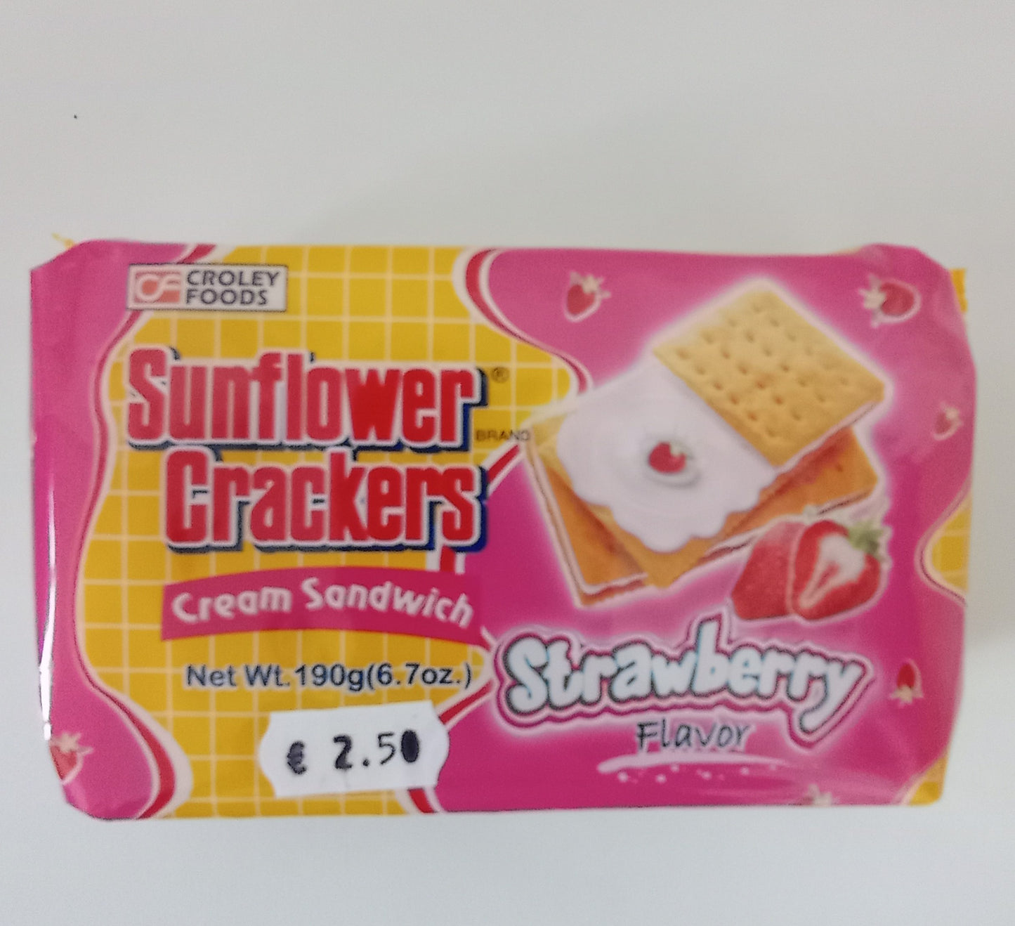 SUNFLOWER CRACKERS CREAM SANDWICH 190g