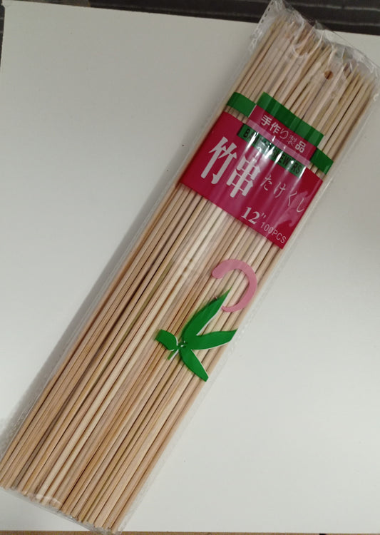 BAMBOO SKEWERS 12inch 100pcs.